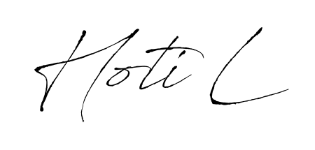 Elevate your brand with a stunning Hoti L eSignature. The Antro_Vectra style provides a balanced, flowing aesthetic for everyday signing. Hoti L signature style 6 images and pictures png