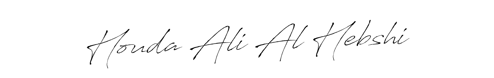 How to make Houda Ali Al Hebshi signature? Antro_Vectra is a professional autograph style. Create handwritten signature for Houda Ali Al Hebshi name. Houda Ali Al Hebshi signature style 6 images and pictures png