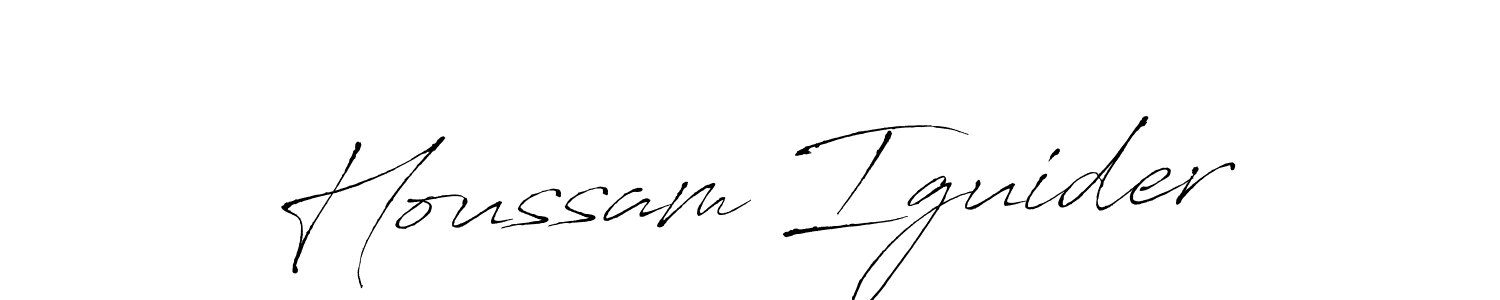 Antro_Vectra is a professional signature style that is perfect for those who want to add a touch of class to their signature. It is also a great choice for those who want to make their signature more unique. Get Houssam Iguider name to fancy signature for free. Houssam Iguider signature style 6 images and pictures png