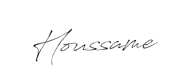 Create a beautiful signature design for name Houssame. With this signature (Antro_Vectra) fonts, you can make a handwritten signature for free. Houssame signature style 6 images and pictures png