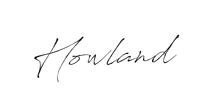 Howland stylish signature style. Best Handwritten Sign (Antro_Vectra) for my name. Handwritten Signature Collection Ideas for my name Howland. Howland signature style 6 images and pictures png