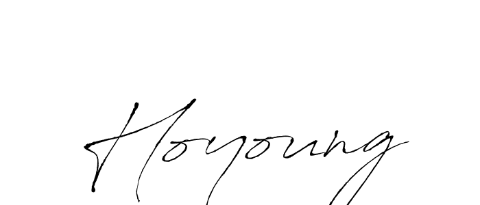 Make a beautiful signature design for name Hoyoung. Use this online signature maker to create a handwritten signature for free. Hoyoung signature style 6 images and pictures png