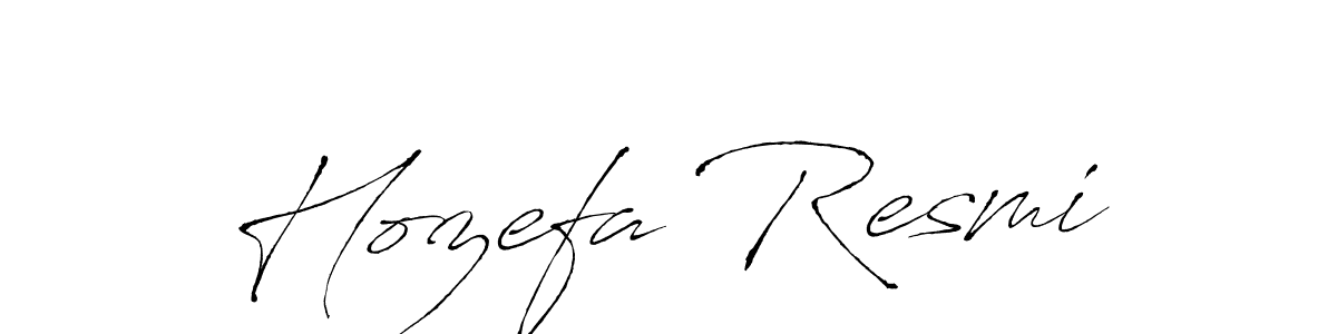 Make a beautiful signature design for name Hozefa Resmi. With this signature (Antro_Vectra) style, you can create a handwritten signature for free. Hozefa Resmi signature style 6 images and pictures png