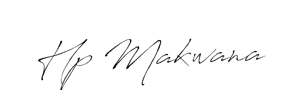 How to make Hp Makwana name signature. Use Antro_Vectra style for creating short signs online. This is the latest handwritten sign. Hp Makwana signature style 6 images and pictures png