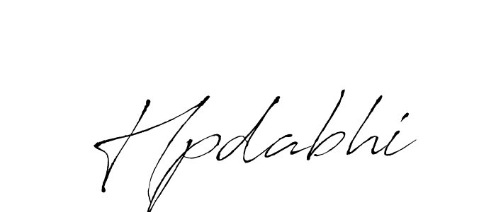 How to make Hpdabhi name signature. Use Antro_Vectra style for creating short signs online. This is the latest handwritten sign. Hpdabhi signature style 6 images and pictures png