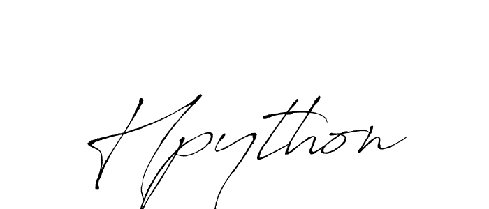 You should practise on your own different ways (Antro_Vectra) to write your name (Hpython) in signature. don't let someone else do it for you. Hpython signature style 6 images and pictures png