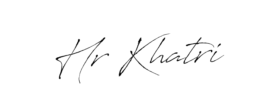 How to make Hr Khatri name signature. Use Antro_Vectra style for creating short signs online. This is the latest handwritten sign. Hr Khatri signature style 6 images and pictures png