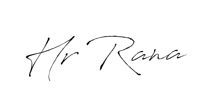 Design your own signature with our free online signature maker. With this signature software, you can create a handwritten (Antro_Vectra) signature for name Hr Rana. Hr Rana signature style 6 images and pictures png