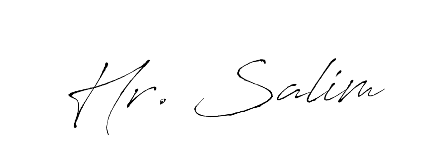 How to make Hr. Salim name signature. Use Antro_Vectra style for creating short signs online. This is the latest handwritten sign. Hr. Salim signature style 6 images and pictures png