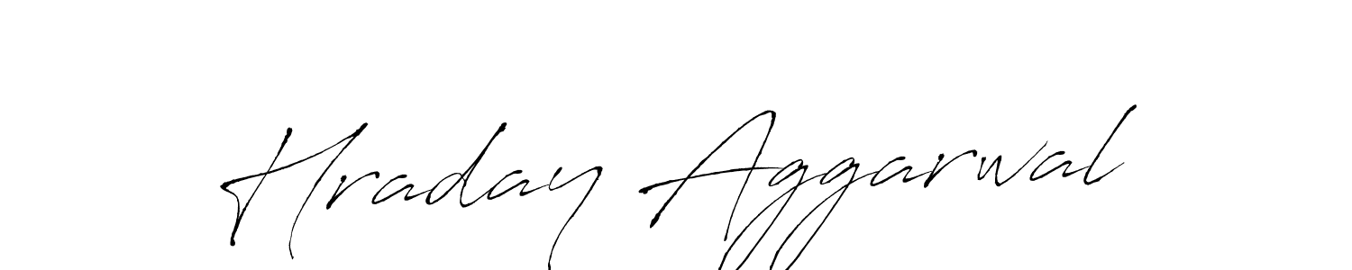 How to make Hraday Aggarwal name signature. Use Antro_Vectra style for creating short signs online. This is the latest handwritten sign. Hraday Aggarwal signature style 6 images and pictures png