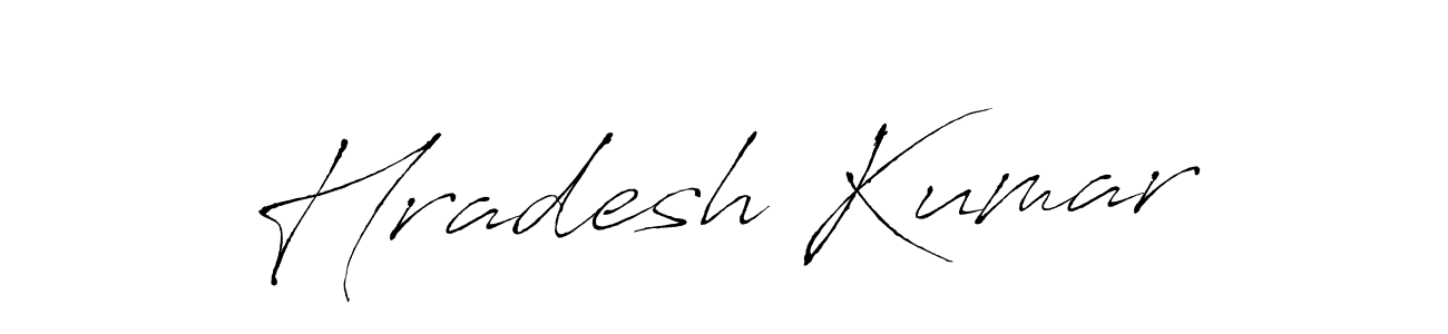 Create a beautiful signature design for name Hradesh Kumar. With this signature (Antro_Vectra) fonts, you can make a handwritten signature for free. Hradesh Kumar signature style 6 images and pictures png