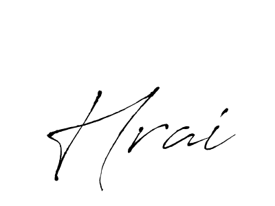 Make a beautiful signature design for name Hrai. With this signature (Antro_Vectra) style, you can create a handwritten signature for free. Hrai signature style 6 images and pictures png