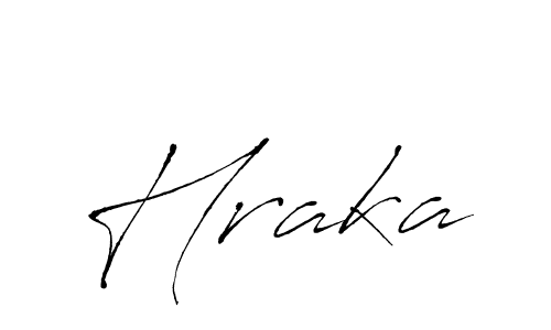 Antro_Vectra is a professional signature style that is perfect for those who want to add a touch of class to their signature. It is also a great choice for those who want to make their signature more unique. Get Hraka name to fancy signature for free. Hraka signature style 6 images and pictures png