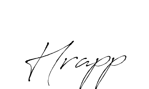 Make a beautiful signature design for name Hrapp. With this signature (Antro_Vectra) style, you can create a handwritten signature for free. Hrapp signature style 6 images and pictures png