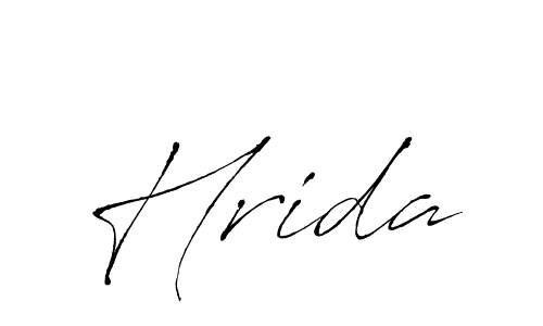 Use a signature maker to create a handwritten signature online. With this signature software, you can design (Antro_Vectra) your own signature for name Hrida. Hrida signature style 6 images and pictures png