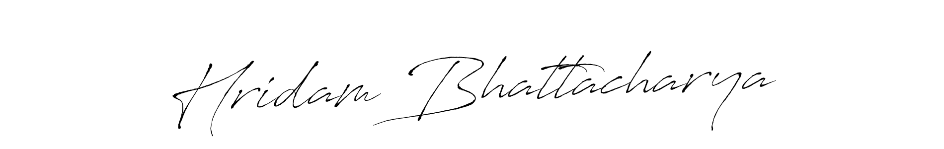 Create a beautiful signature design for name Hridam Bhattacharya. With this signature (Antro_Vectra) fonts, you can make a handwritten signature for free. Hridam Bhattacharya signature style 6 images and pictures png