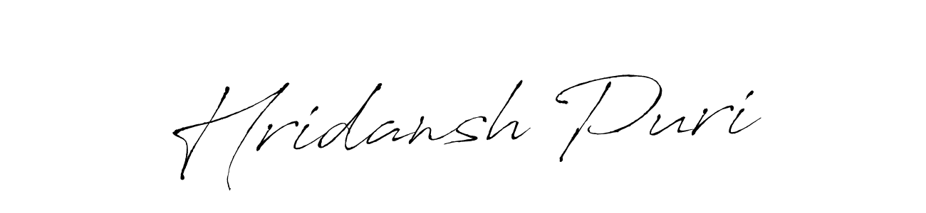 Also we have Hridansh Puri name is the best signature style. Create professional handwritten signature collection using Antro_Vectra autograph style. Hridansh Puri signature style 6 images and pictures png