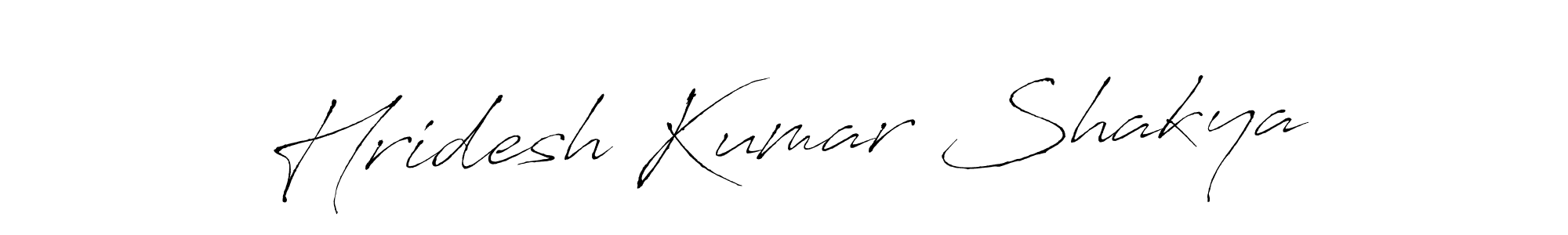 Make a beautiful signature design for name Hridesh Kumar Shakya. With this signature (Antro_Vectra) style, you can create a handwritten signature for free. Hridesh Kumar Shakya signature style 6 images and pictures png