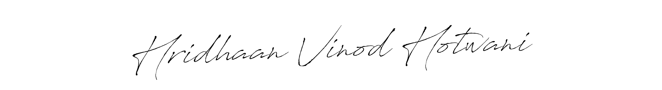 How to make Hridhaan Vinod Hotwani name signature. Use Antro_Vectra style for creating short signs online. This is the latest handwritten sign. Hridhaan Vinod Hotwani signature style 6 images and pictures png