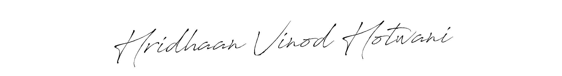 How to make Hridhaan Vinod Hotwani name signature. Use Antro_Vectra style for creating short signs online. This is the latest handwritten sign. Hridhaan Vinod Hotwani signature style 6 images and pictures png