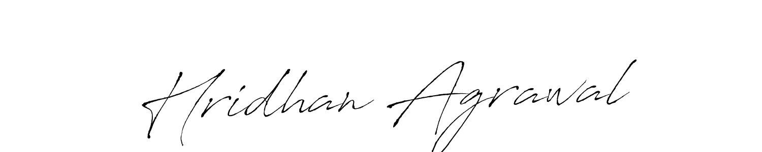 Also we have Hridhan Agrawal name is the best signature style. Create professional handwritten signature collection using Antro_Vectra autograph style. Hridhan Agrawal signature style 6 images and pictures png