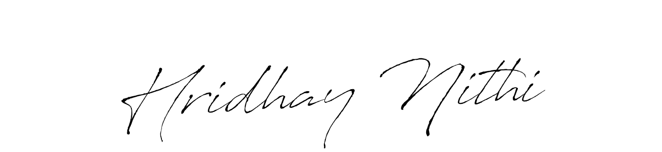 How to make Hridhay Nithi name signature. Use Antro_Vectra style for creating short signs online. This is the latest handwritten sign. Hridhay Nithi signature style 6 images and pictures png