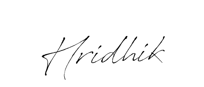 Make a beautiful signature design for name Hridhik. With this signature (Antro_Vectra) style, you can create a handwritten signature for free. Hridhik signature style 6 images and pictures png