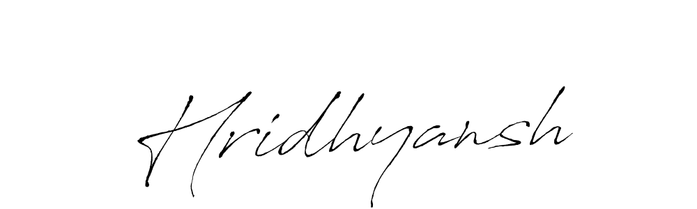 Design your own signature with our free online signature maker. With this signature software, you can create a handwritten (Antro_Vectra) signature for name Hridhyansh. Hridhyansh signature style 6 images and pictures png