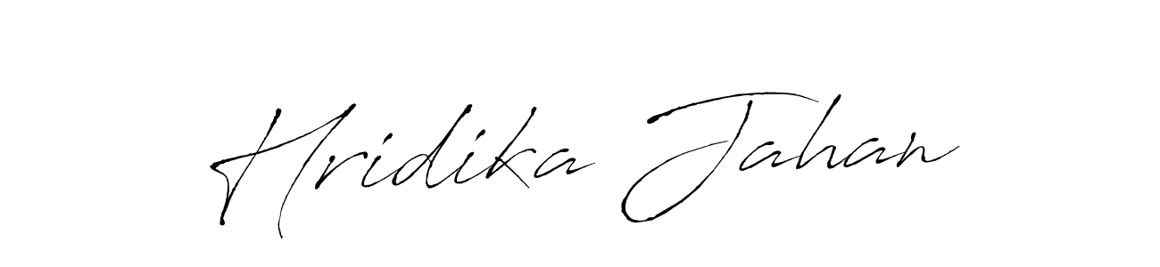 Create a beautiful signature design for name Hridika Jahan. With this signature (Antro_Vectra) fonts, you can make a handwritten signature for free. Hridika Jahan signature style 6 images and pictures png