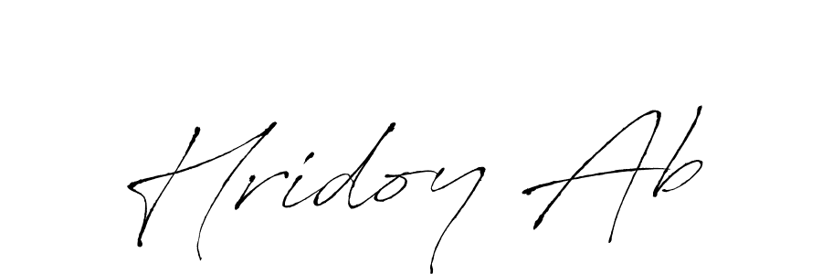 Also we have Hridoy Ab name is the best signature style. Create professional handwritten signature collection using Antro_Vectra autograph style. Hridoy Ab signature style 6 images and pictures png