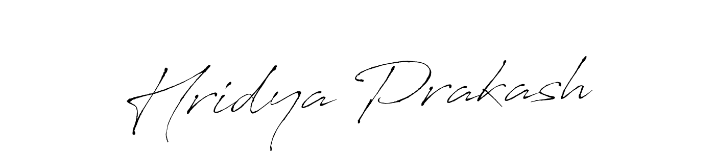 Hridya Prakash stylish signature style. Best Handwritten Sign (Antro_Vectra) for my name. Handwritten Signature Collection Ideas for my name Hridya Prakash. Hridya Prakash signature style 6 images and pictures png