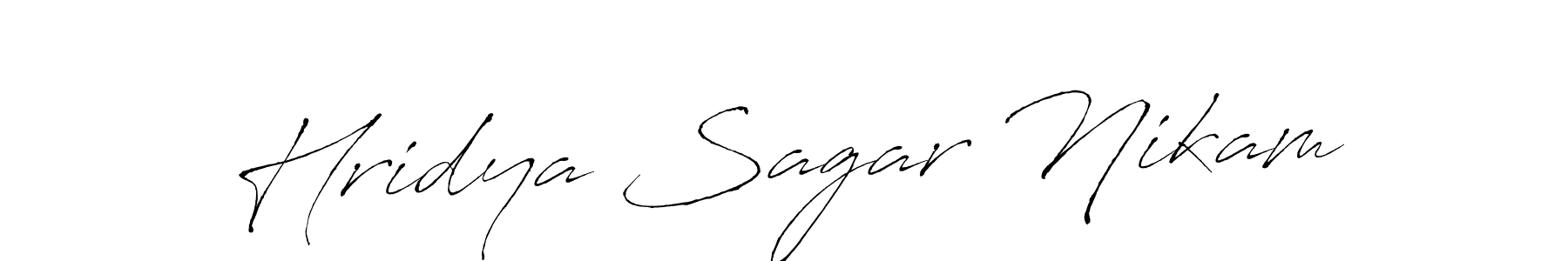 Here are the top 10 professional signature styles for the name Hridya Sagar Nikam. These are the best autograph styles you can use for your name. Hridya Sagar Nikam signature style 6 images and pictures png