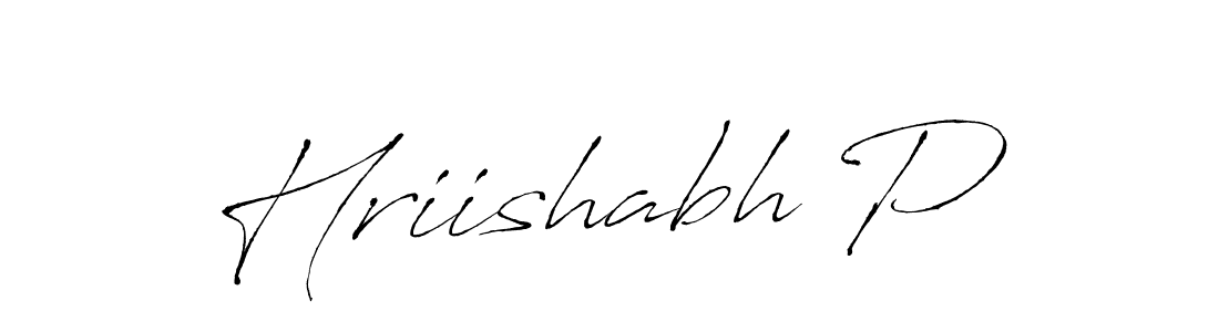 Also we have Hriishabh P name is the best signature style. Create professional handwritten signature collection using Antro_Vectra autograph style. Hriishabh P signature style 6 images and pictures png