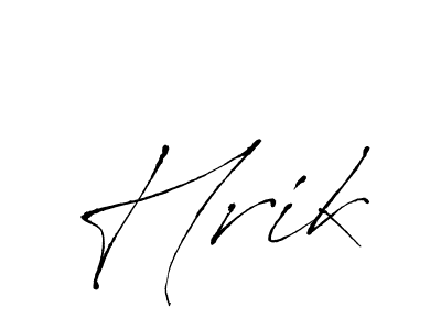 Use a signature maker to create a handwritten signature online. With this signature software, you can design (Antro_Vectra) your own signature for name Hrik. Hrik signature style 6 images and pictures png