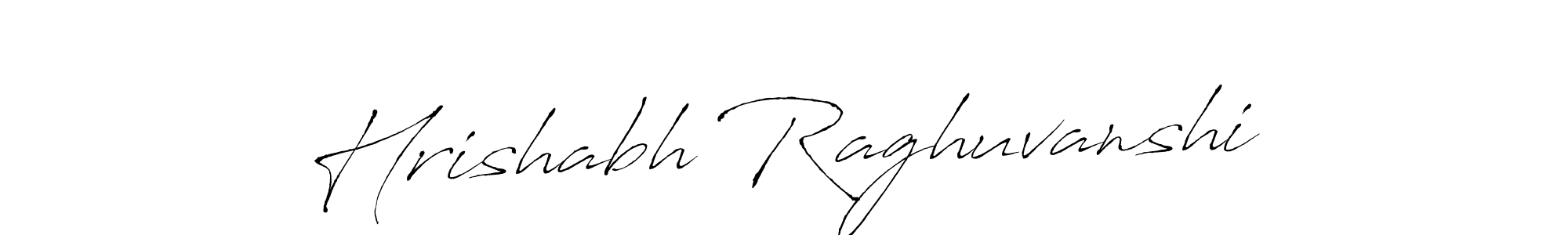 Make a beautiful signature design for name Hrishabh Raghuvanshi. With this signature (Antro_Vectra) style, you can create a handwritten signature for free. Hrishabh Raghuvanshi signature style 6 images and pictures png