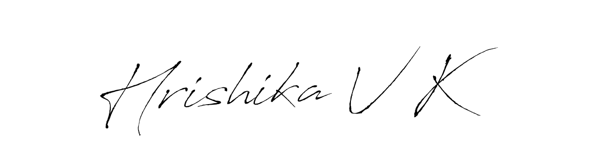 Hrishika V K stylish signature style. Best Handwritten Sign (Antro_Vectra) for my name. Handwritten Signature Collection Ideas for my name Hrishika V K. Hrishika V K signature style 6 images and pictures png