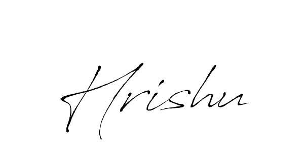 How to make Hrishu name signature. Use Antro_Vectra style for creating short signs online. This is the latest handwritten sign. Hrishu signature style 6 images and pictures png