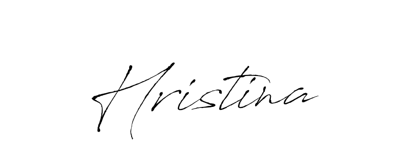 Make a beautiful signature design for name Hristina. With this signature (Antro_Vectra) style, you can create a handwritten signature for free. Hristina signature style 6 images and pictures png