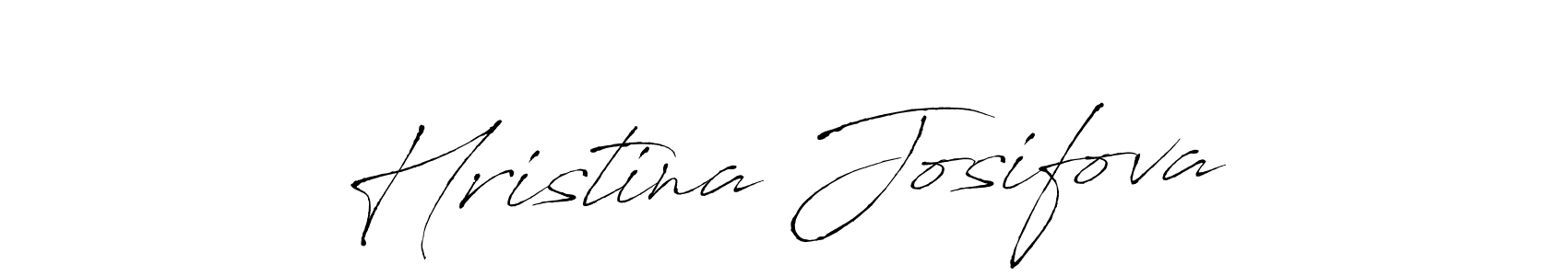 You should practise on your own different ways (Antro_Vectra) to write your name (Hristina Josifova) in signature. don't let someone else do it for you. Hristina Josifova signature style 6 images and pictures png