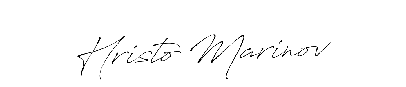 Antro_Vectra is a professional signature style that is perfect for those who want to add a touch of class to their signature. It is also a great choice for those who want to make their signature more unique. Get Hristo Marinov name to fancy signature for free. Hristo Marinov signature style 6 images and pictures png