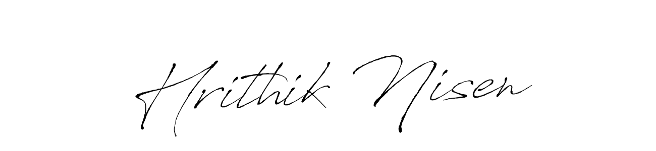 Design your own signature with our free online signature maker. With this signature software, you can create a handwritten (Antro_Vectra) signature for name Hrithik Nisen. Hrithik Nisen signature style 6 images and pictures png