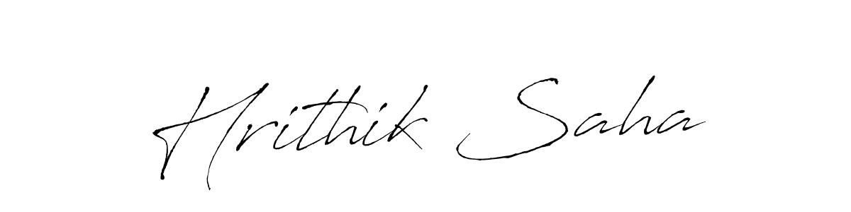 How to make Hrithik Saha name signature. Use Antro_Vectra style for creating short signs online. This is the latest handwritten sign. Hrithik Saha signature style 6 images and pictures png