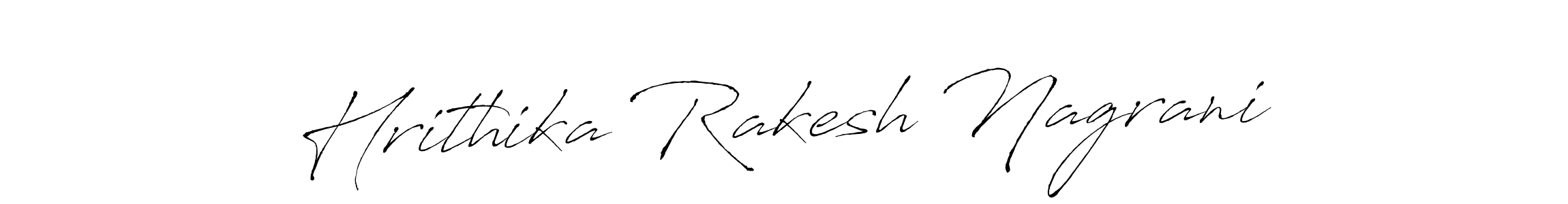 This is the best signature style for the Hrithika Rakesh Nagrani name. Also you like these signature font (Antro_Vectra). Mix name signature. Hrithika Rakesh Nagrani signature style 6 images and pictures png