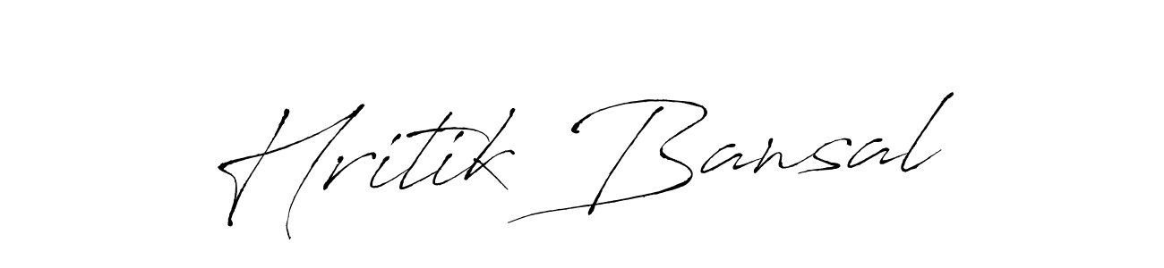 Create a beautiful signature design for name Hritik Bansal. With this signature (Antro_Vectra) fonts, you can make a handwritten signature for free. Hritik Bansal signature style 6 images and pictures png
