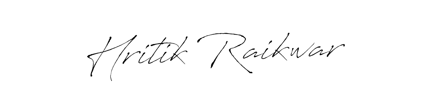 Design your own signature with our free online signature maker. With this signature software, you can create a handwritten (Antro_Vectra) signature for name Hritik Raikwar. Hritik Raikwar signature style 6 images and pictures png