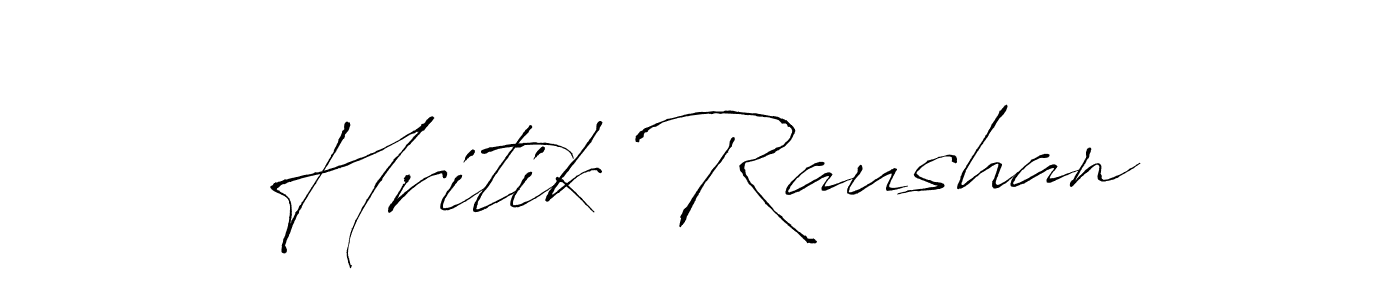 Design your own signature with our free online signature maker. With this signature software, you can create a handwritten (Antro_Vectra) signature for name Hritik Raushan. Hritik Raushan signature style 6 images and pictures png