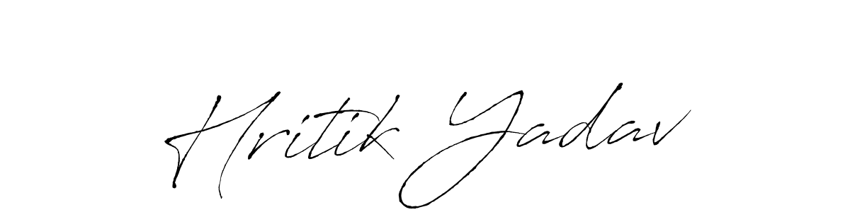 Create a beautiful signature design for name Hritik Yadav. With this signature (Antro_Vectra) fonts, you can make a handwritten signature for free. Hritik Yadav signature style 6 images and pictures png