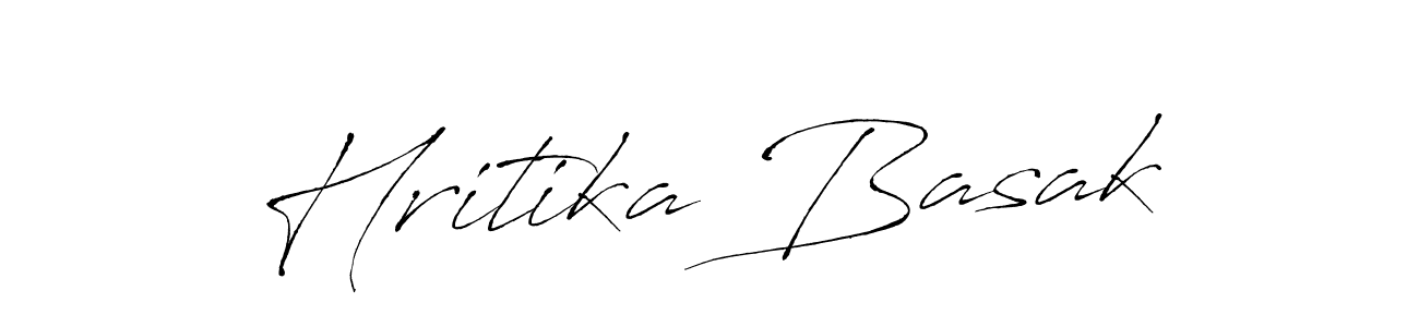 Make a beautiful signature design for name Hritika Basak. With this signature (Antro_Vectra) style, you can create a handwritten signature for free. Hritika Basak signature style 6 images and pictures png