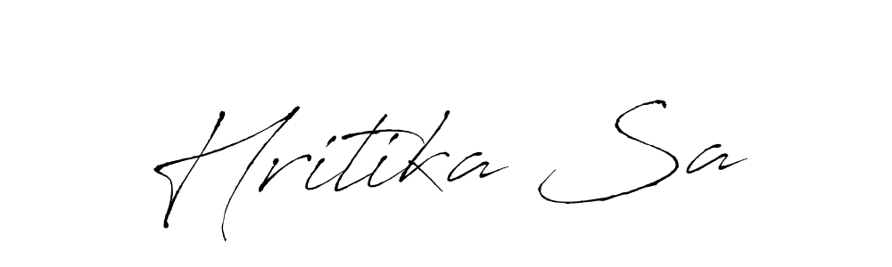 This is the best signature style for the Hritika Sa name. Also you like these signature font (Antro_Vectra). Mix name signature. Hritika Sa signature style 6 images and pictures png