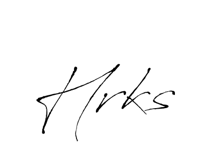 Use a signature maker to create a handwritten signature online. With this signature software, you can design (Antro_Vectra) your own signature for name Hrks. Hrks signature style 6 images and pictures png